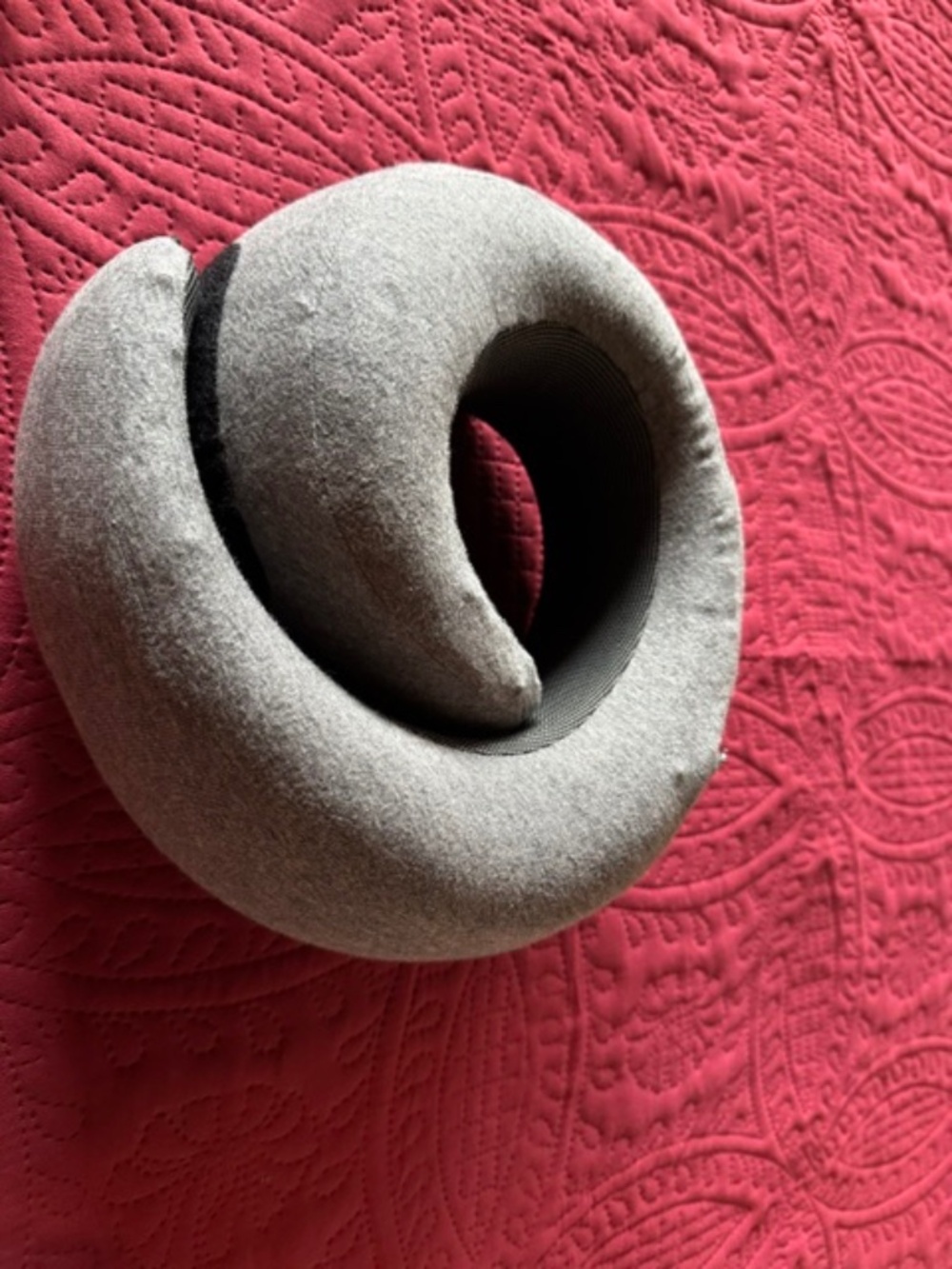 Travel neck pillow , gray, new